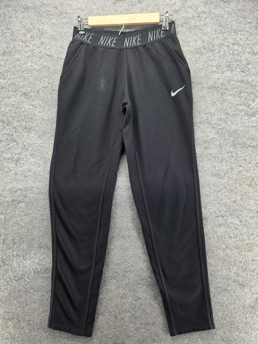 Nike Dri-FIT Pants Womens S Black Jogger Elastic Waist Pockets 30 Inseam